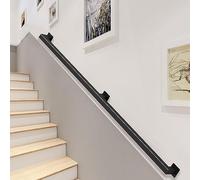 Wrought Railing 30600cm Adjustable MetalKit Matte Black Square for s4.5m WallMounted Solution for Safe& Style