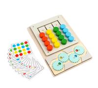 WRQIOO 2-in-1 Games for Dementia, Seniors Employment with Rotating Gears, Wooden Dementia Games with 12 Cards, Dementia Activities for Seniors, Colour Memory Activity for Dementia Sufferers