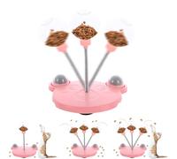 WRQIOO Cat Treat Toy, Cat Treat Dispenser with Spring, Wobbly Dog T-reat Toy, Leaking T-reats Ball Pet Feeder T-oy with 2 Catnip Balls, Interactive C-at Feeder T-oy, Food Dispenser for Small Dogs