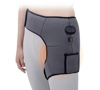 WRQIOO Cordless Hip Heating Pad for Sciatica Pain Relief, 3 Heat Levels Hip Heat Pad with 6 Vibration Massage Modes, Heated Hip Wrap with 5000mAh Power Bank, Electric Portable Hip Brace