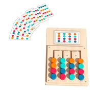 WRQIOO Dementia Activities for Adults, Wooden Dementia Games with 12 Cards, Alzheimers Products for Elderly, Color Memory Games for Adults, De-mentia Fidget Toys A-dults