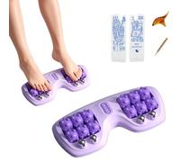 WRQIOO Foot Roller, Foot Massage Roller, Portable Dual F-oot Massage Ro-ller for Plantar Fasciitis Relief with Triangle Tits, Acupoint Stick&Acupoint Socks, Suitable for People with Stiff Feet, Yoga