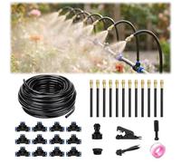 WRQIOO Irrigation System Kit, 20M/65.6FT 360°Curved Garden Automatic Watering System, Adjustable Garden Irrigation Systems, Bendable Drip Irrigation System,Garden Watering Sprinkler System for Yard