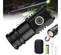 WRQIOO Magnolight Torch, 5 Modes High Powered Torch, Mini Rechargeable Portable LED Super Bright Flashlight, Magnetic Pocket Size Torch with Clip for Emergency, Walking, Camping, Hiking