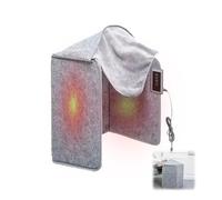 WRQIOO Under Desk Heater for Legs, 50*100cm Foldable Desk Foot Heater, Under D-esk Leg Warmer Foldable, Folding Office D-esk H-eater, Maximum Temperature Up to 68℃, Settings of 5 Temperature & 6 Timer