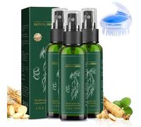 WRQNKAJT Red Ginseng Hair Regeneration Spray, Korea Ginseng Hair Regrowth Serum Spray, Ginger Scent, Red Color, Unisex, Adult