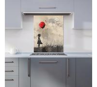 WRT Red Balloon Multicolour Kitchen Splashback - W600xH750mm