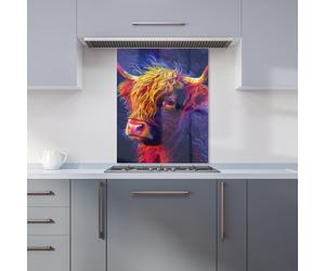 WRT Vibrant Cow Multicolour Kitchen Splashback - W600xH750mm