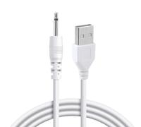 WrteEase 2.5mm DC Jack to USB Charger Cable Lead,1 Meter 5V 1A/2A DC Power Supply to a USB Port Charger Cable,USB to Aux 2.5mm Male Direct Current Power Adapter for Rechargeable Wand Massager(White)