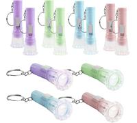 WrteEase 20 Pack Mini Torches Small LED Keyring Torch Flashlight Pocket Keychain Colourful Bright Torches for Boys Girls Party Bags Camping Hiking Reading Outdoors Prizestiny Gift, Random Colors