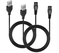 WrteEase 2pcs Replace Charger Cable Compatible with Philips Shaver 5 V-12v 30cm, USB Shaver Replacement Charging Cable Wire for OneBlade,Philips Shaver/Beard Trimmer Charger (Black)