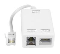 WrteEase BT Plug to ADSL RJ11 Broadband Internet Microfilter Splitter,BtMale to BT & RJ11 Female Telephone White Socket Splitter Cable for Landline Modem Router WiFi,Sky(1)