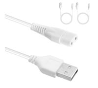 WrteEase Replace Charger Cable Compatible with Philips Shave 5 V-12v 30cm, USB Shaver Replacement Charging Cable Wire for OneBlade,Philips Shaver/Beard Trimmer Charger (White-2PCS)