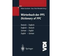 Wrterbuch der PPS Dictionary of PPC by A Kees, W. Eversheim,... - 9783642630316