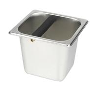Wrtysully 1 Piece Capacity Coffee Grounds Bucket Stainless Steel Milk Cafe Coffee Box Silver