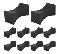 Wrtysully 10PCS Chopsticks Rest Little Chopsticks Stands Spoon Fork Holder Set Chopsticks Utensil Cutlery Stand Black