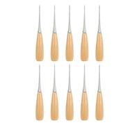 Wrtysully 10Pcs Leather Sewing Awl with Wood Handle Leather Craft Awl Tools Leather Sewing Awl for Leather Working