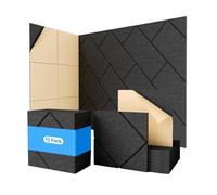 Wrtysully 12 Pack Soundproof Wall Panels Self-Adhesive, 12x12x0.4 Inches Sound Proof Panels for Walls, Acoustic Panels