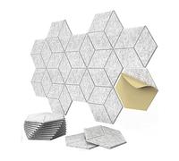 Wrtysully 12 Piece Self-Adhesive Y-Lined Acoustic Panels Sound Absorbing Panels for Home & Offices