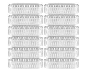 Wrtysully 12Pcs Oval Tartlet Molds French Dessert Mousse Fruit Pie Tart Ring Quiche Cake Mold, Stainless Steel Tart Mousse Ring