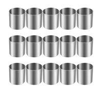 Wrtysully 15 Pieces Stainless Steel Mousse Rings Round Biscuit Cutter Cake Mold Kitchen Baking Pastry Tool for Tart,Fondant,Etc