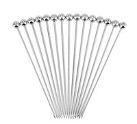Wrtysully 15Pcs Cocktail Picks, 4 Inch Reusable Stainless Steel Picks Cocktail Toothpicks for Olives Appetizers Sandwich