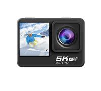 Wrtysully 1Set WiFi Anti-Shake 5K Action Camera Dual Screen 170° Portable HD Camera Diving Anti-Shake Waterproof Mini Action Camera Black