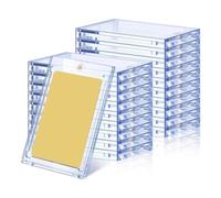 Wrtysully 20Pcs 130 Pt Acrylic Magnetic Card Holders 2.5x3.54 Inch Card Holder for Sports Baseball Trading Card Storing