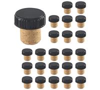 Wrtysully 24 Pieces Cork Plugs Cork Stoppers Tasting Corks T-Shape Wine Corks with Top Wooden Wine Bottle Stopper Bottle Plugs