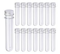 Wrtysully 30 PCS 40ML Plastic Test Tubes with Screw Caps Reusable Transparent Container Tubes Transparent Test Tube