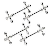 Wrtysully 4 Pcs Zinc Alloy Chopsticks Rest Spoons Stand Forks Knifes Holder Rack Stand Metal Craft Table Decoration (Silver)