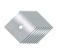Wrtysully 8 Pack Stove Burner Covers Triple Thickness 0.2MM, Square Stove Burner Liner Cover,Silver Stovetop Covers Easy Install