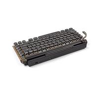 Wrtysully 83 Keys Gaming Keyboards Retro Typewriter Keyboard Wireless Bluetooth Keyboard USB Mechanical Punk Keycaps for PC, A