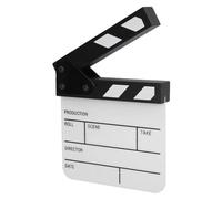 Wrtysully Action Cut Board,Acrylic Film Clapboard Dry Erase Compact Size TV Film Movie Director Cut Action Scene Clap Board
