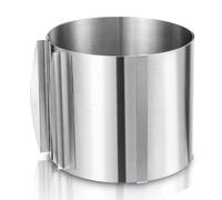 Wrtysully Adjustable Stainless Steel Cake Ring 6 to 12 Inches, 6 Inch High Stainless Steel Baking Rings, Round Cake Molds