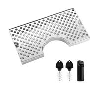 Wrtysully Beer Drip Tray for Kegerator, Stainless Steel Kegerator Drip Tray Beer Drip Tray for Beer Tap Cutout Kegerator