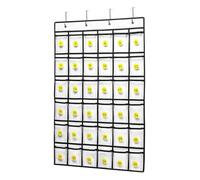 Wrtysully Cell Phone Pocket Diagram, Classroom Organizer Calculator Holder Door Hanging Jewelry Storage Box - 36 Clear Pockets