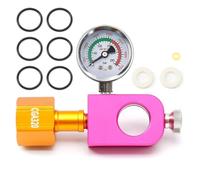 Wrtysully CO2 Refill Adapter for Soda, Filling Adapter with Pressure Gauge and Release Valve, DUO Terra Art Soda CGA320 Co2 Tank