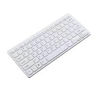 Wrtysully Compact Wired Keyboard USB - Ultra-Thin Keyboard for PC Mini Gaming Keyboard White