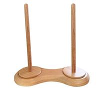 Wrtysully Double Wooden Yarn Skein Holder For Crocheting, Yarn Holder For Knitting Yarn Spindle Dispenser Crocheting Tool Easy To Use