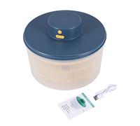 Wrtysully Electric Salad Spinner - Lettuce Vegetable Dryer, USB Rechargeable, Quick Drying Lettuce Fruit Spinner with Bowl