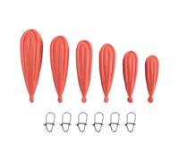 Wrtysully Fishing Practice Plug Fishing Casting Plug Baitcasting Rubber Practice Plug Suitable for Improving Casting Skill,6Pcs