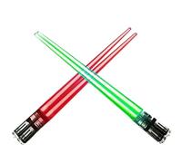 Wrtysully Light Up LightSaber Chopsticks Set, 2 Pairs, Red Green