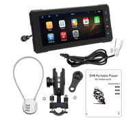 Wrtysully Motorcycle GPS Navigation IP65 Waterproof Wireless Carplay Display 6.86 Inch Portable Screen MP5 Player Driving Recorder