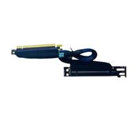Wrtysully PCIE 4.0 X16 GPU Server Graphics Card Extension Cable Woven Mesh Cable Bundle Right Out GEN4 Extension Cable,30cm