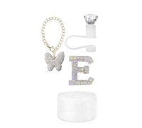 Wrtysully Personalized Tumbler Accessories for StanleyCup, Initials Decorations, Leak Stopper, Straw Cover Cap, Letter Charms