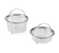 Wrtysully Portable Steamer Kitchen Multi-Functional Stainless Steel Fried Noodles Drain Basket Steaming Rack