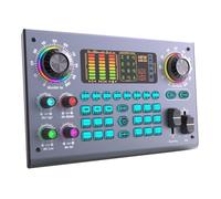 Wrtysully Professional Podcast Live Sound Card DJ Mixer Audio Mixer Equipment for PC Recording Singing Streaming Gaming