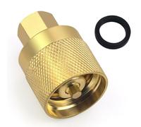 Wrtysully RE7141F Propane Forklift Connector Adapter Valve with Gasket - Brass Female Connector