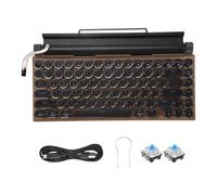 Wrtysully Retro Typewriter Keyboard Wireless Bluetooth Mechanical Keyboards 83 Keys Computer Keyboard for Laptop PC Gaming